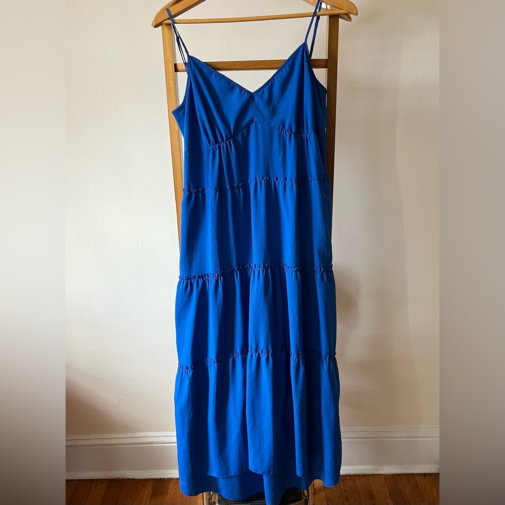 Tiered blue dress